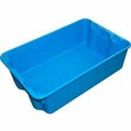 Mfg Tray Molded Fiberglass Nest and Stack Tote 780308 - 19-3/4" x 12-1/2" x 6" Blue 780308-5268
